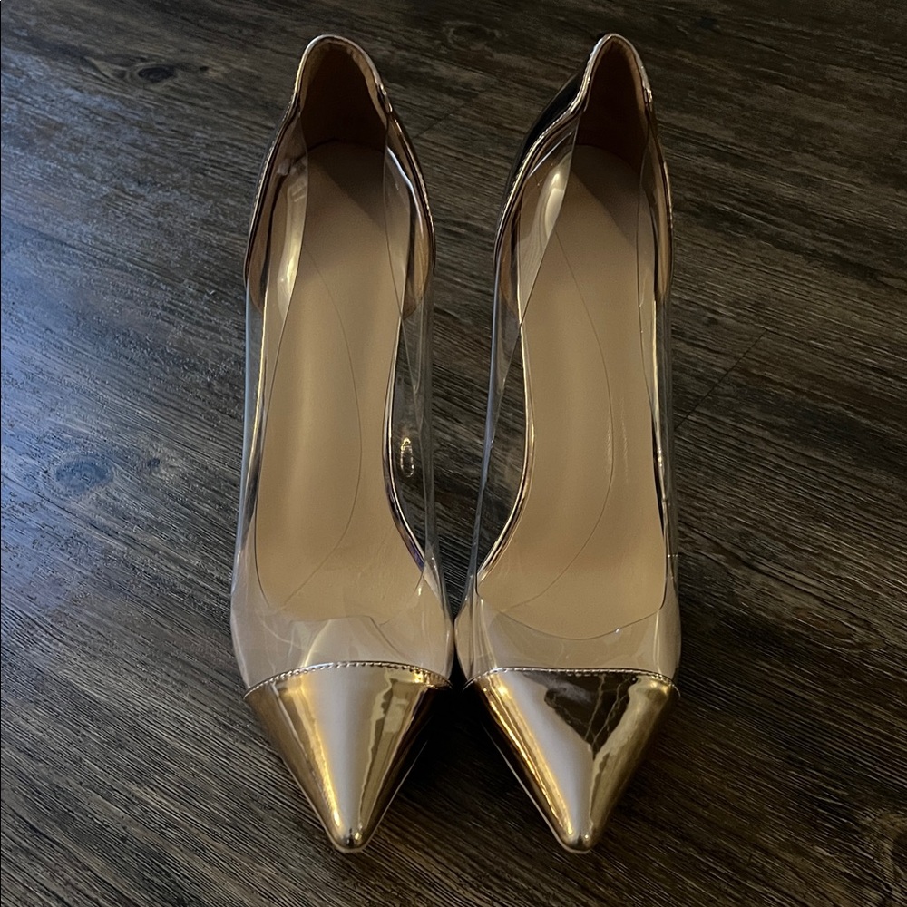 Elegant Gold-Tipped Women's Heels